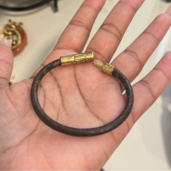 Louis Vuitton Brown and Gold Bracelet